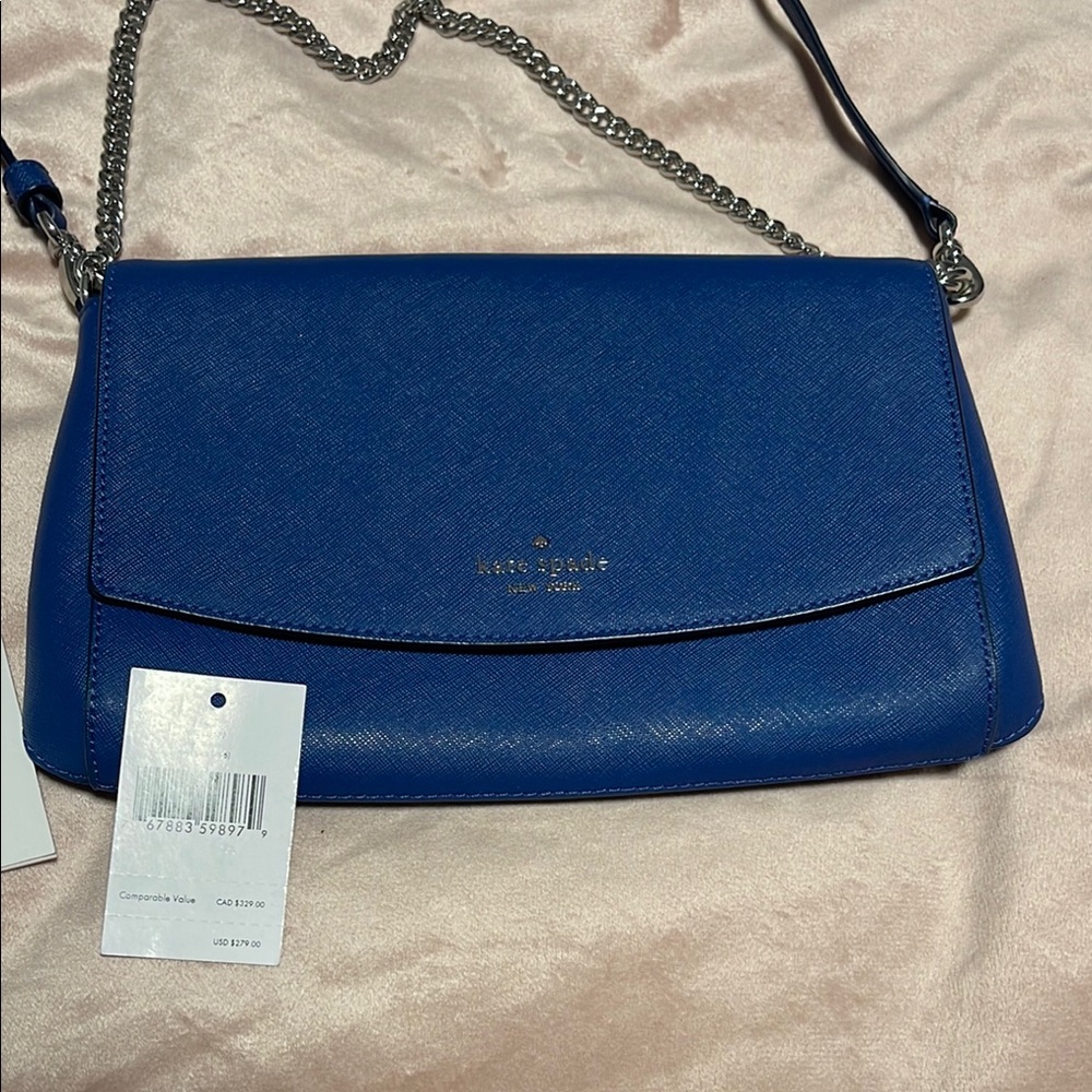 Kate Spade Blue Shoulder Bag Elegant Design